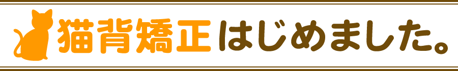 猫背矯正はじめました。